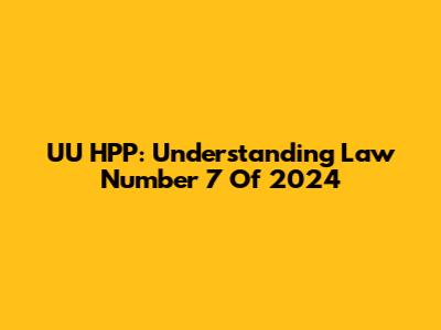 UU HPP: Understanding Law Number 7 Of 2024