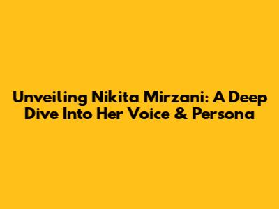 Unveiling Nikita Mirzani: A Deep Dive Into Her Voice & Persona