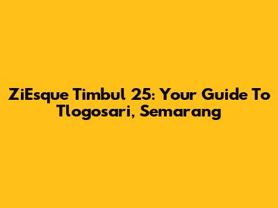 ZiEsque Timbul 25: Your Guide To Tlogosari, Semarang