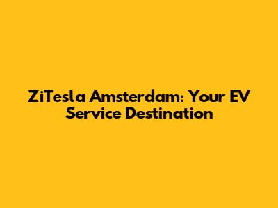 ZiTesla Amsterdam: Your EV Service Destination