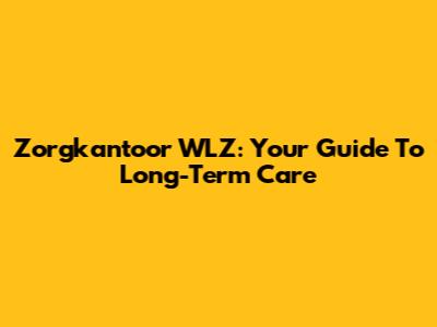 Zorgkantoor WLZ: Your Guide To Long-Term Care